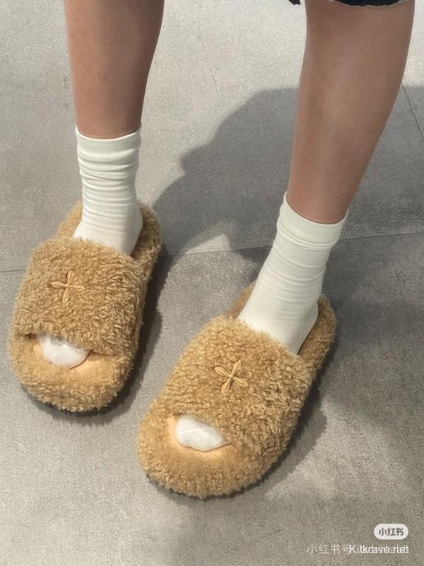 SMFK 2025SS Fur Mule Sandals Latest Popular Cross Pattern - KFY00230