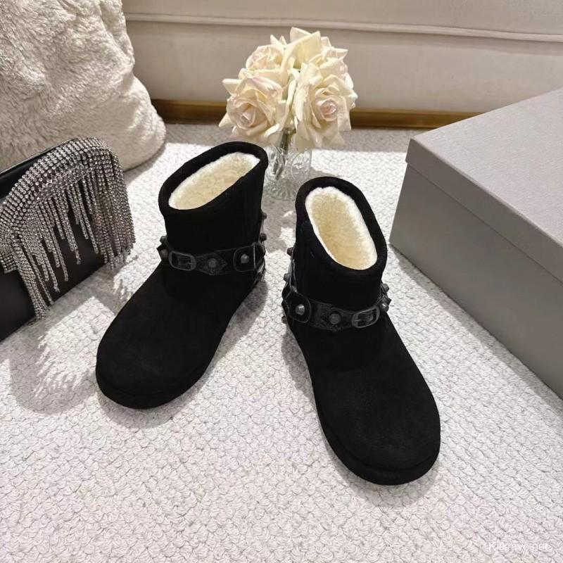 Balenciaga F022 Winter Wool Short Boots Snow Boots - F022