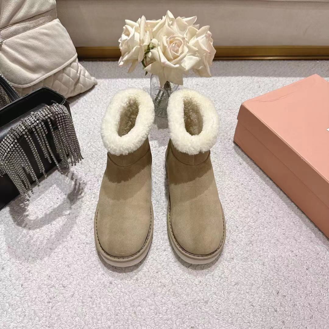 MIU MIU 2025/SS Korean Style Popular Small Potato Snow Boots Upgrade Version - LY00300