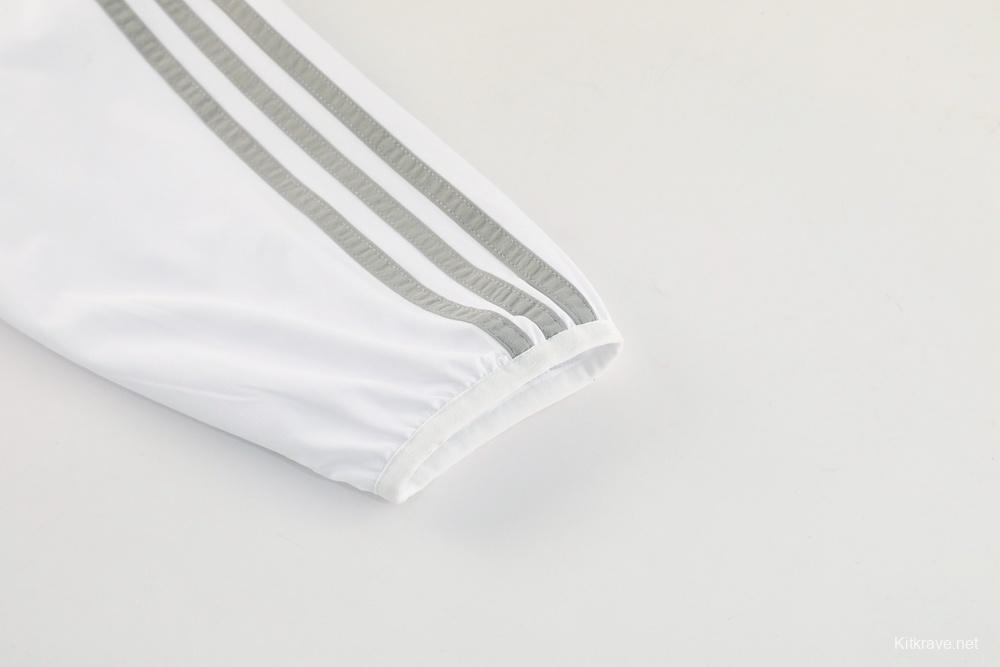 25/26 Real Madrid White Half Zipper Jacket+Long Pants S-3XL
