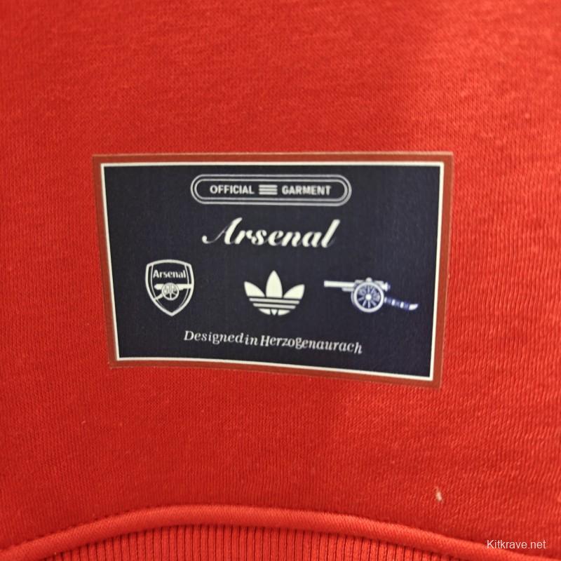 25/26 Arsenal Embroidered Logo Hoodie 7 Colors