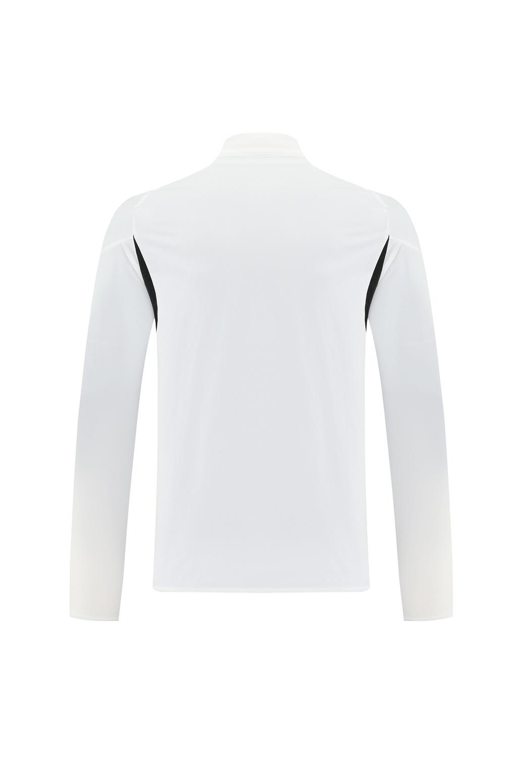 25/26 Manchester United White S-3XL Half Zipper Jacket+Long Pants