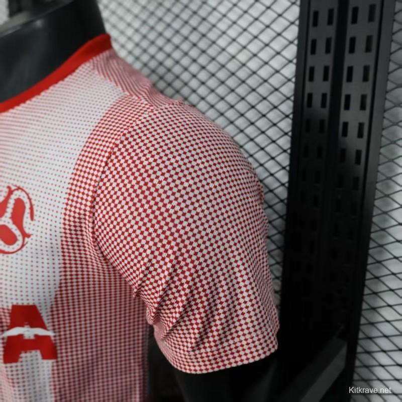 2025 Player Version  Canada Away White with Red Halftone Gradient Pattern World Cup Commemorative Jersey