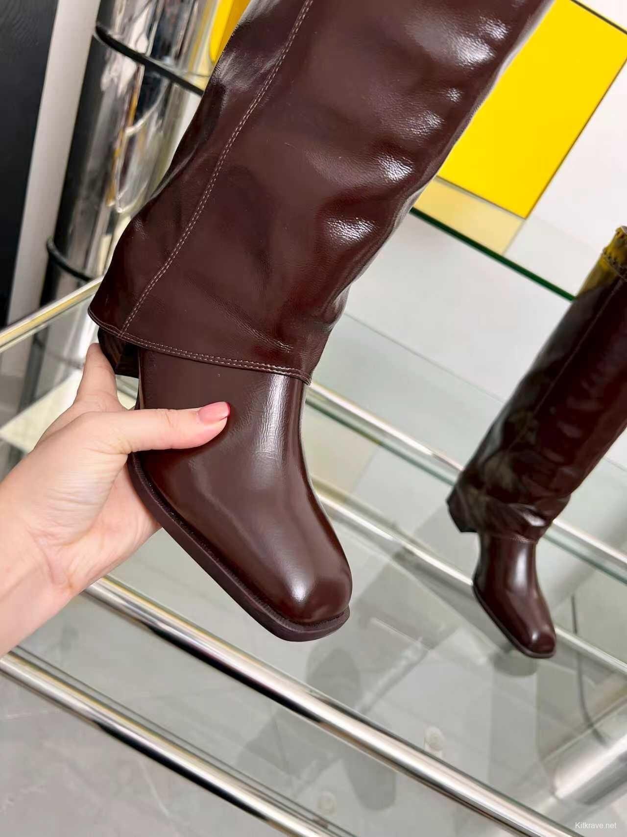 Fendi 2025 SS Wide Leg Boots with Block Heel - LY00510