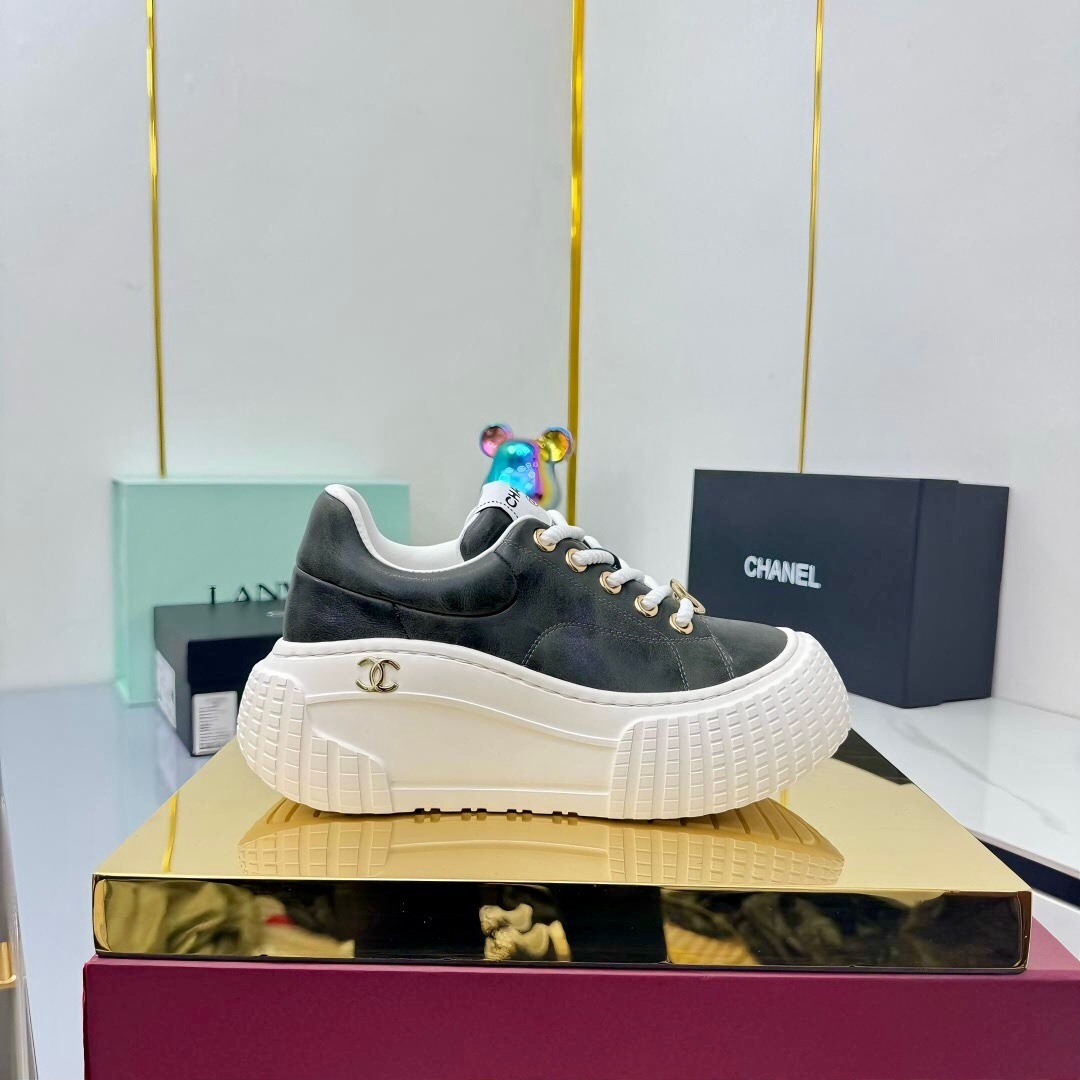 Chanel 2025 SS Loafers Panda Shoes Original Calfskin Casual Sneakers - LY00330