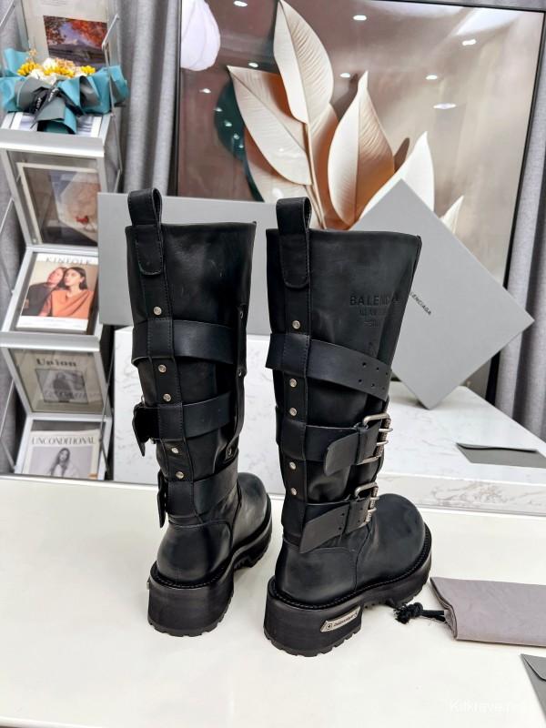 Balenciaga Paris 25FW Venom High-Top Boots Punk Style Motorcycle Ankle Boots 15 Inch - LY00520