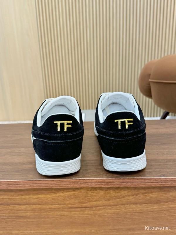 TOM FORD 2025 SS Tom Casual Shoes with Classic Color Blocking and Imported Leather Insole - AS00350