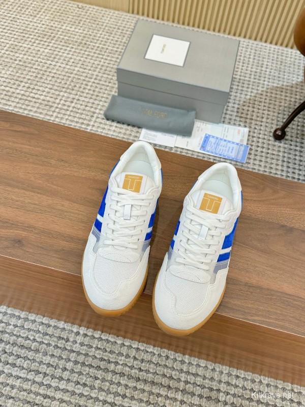 Tom Ford 2025 SS Casual Shoes with Classic Color Blocking and Imported Leather Insole - AS00350