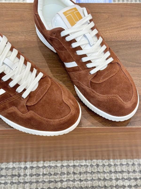 TOM FORD 2025 SS Casual Shoes with Classic Color Blocking and Imported Leather Insole - AS00350