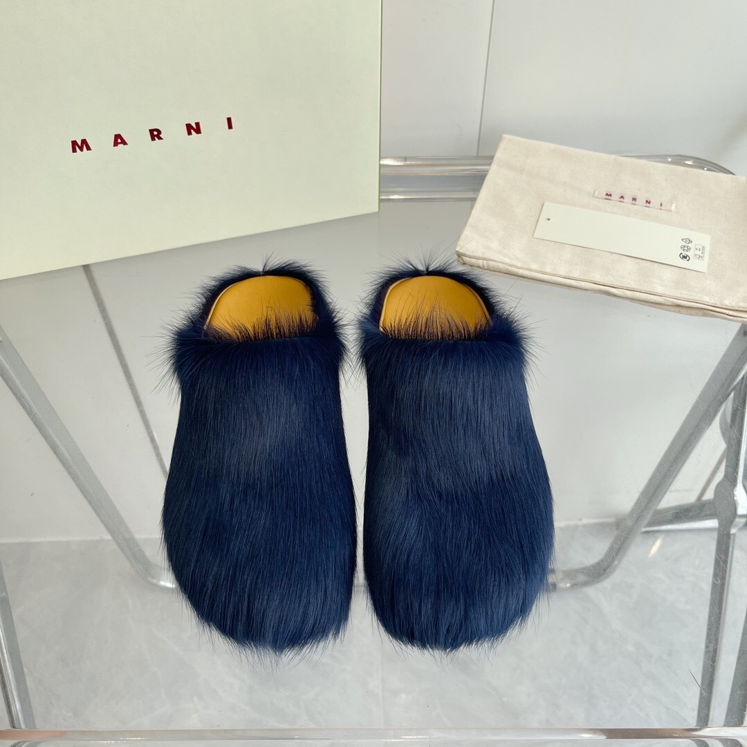 Marni 2025/SS Mule Shoes with Pony Hair - LY00