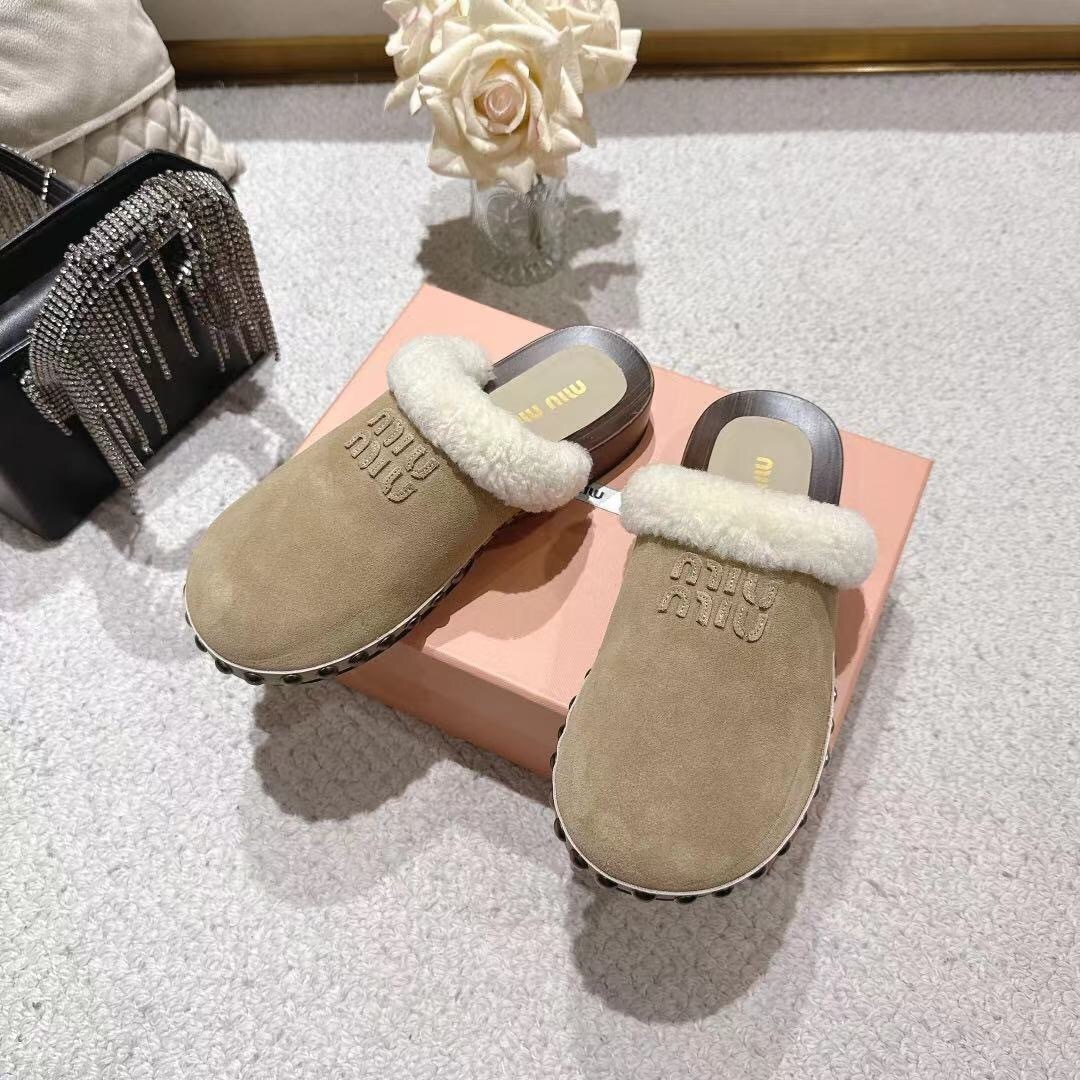 Miu Miu Cotton Shoes Sandals 2025 SS New Season Unique Wiping Craft - LY00260