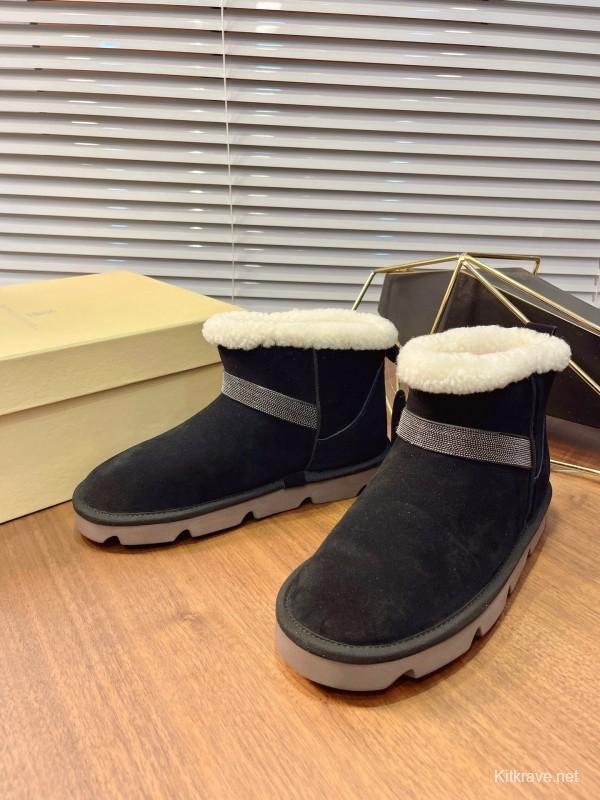 Brunello Cucinelli Winter New Snow Boots Sheepskin Buns Boots - AS00350