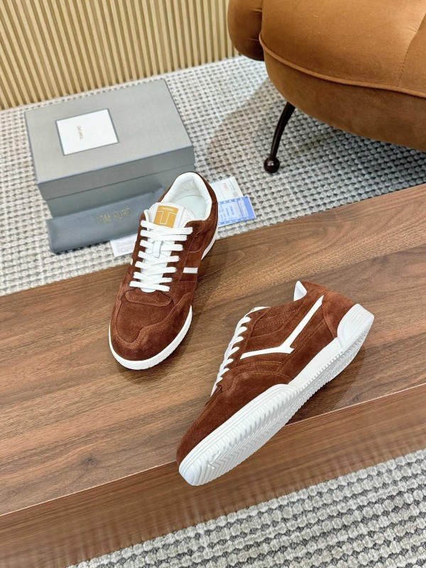 TOM FORD 2025 SS Casual Shoes with Classic Color Blocking and Imported Leather Insole - AS00350