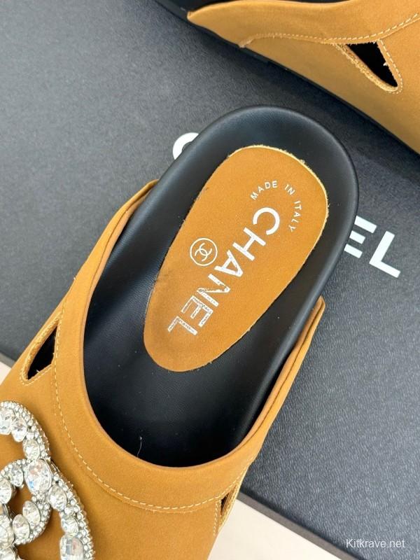 Chanel Classic CC Crystal Birkenstock Sandals - KFY00280