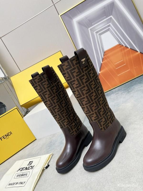 FENDI 2025/SS Fall/Winter Monogram Platform High-Top Boots - LY00400