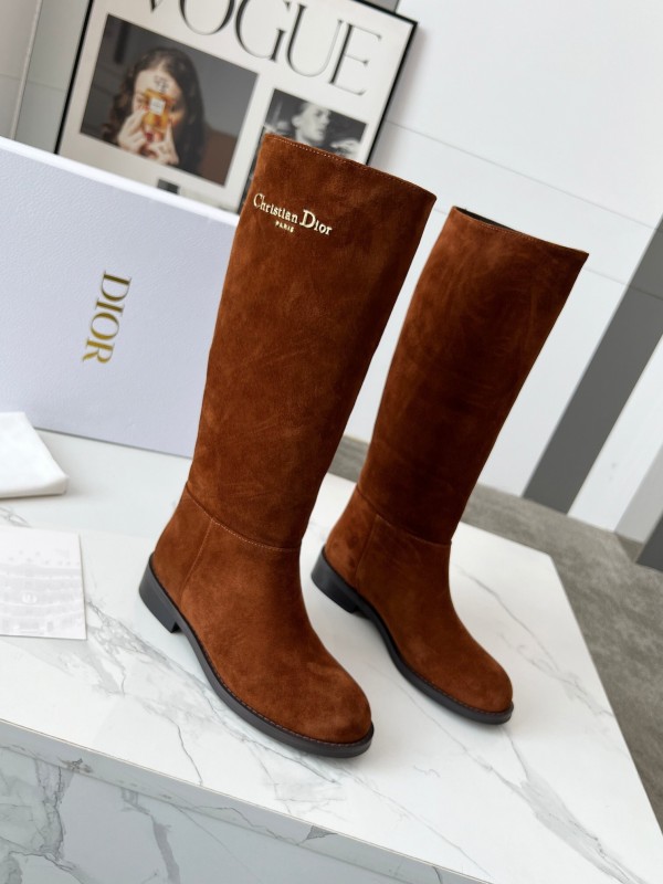 Dior 2025/SS Retro British Style Brogue New Knight Boots - LY00460