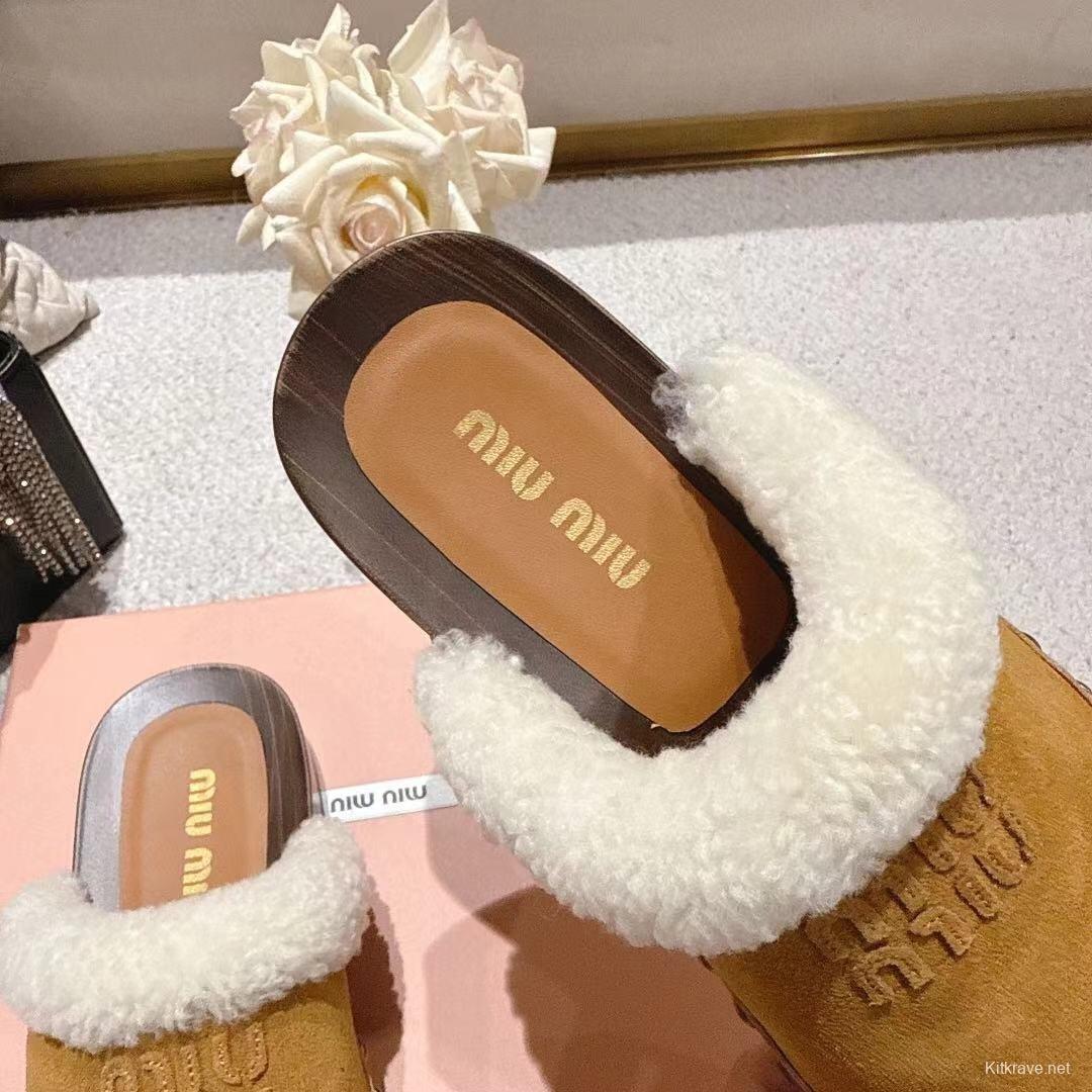 Miu Miu Cotton Shoes Sandals 2025 SS Collection Unique Washing Process - LY00260