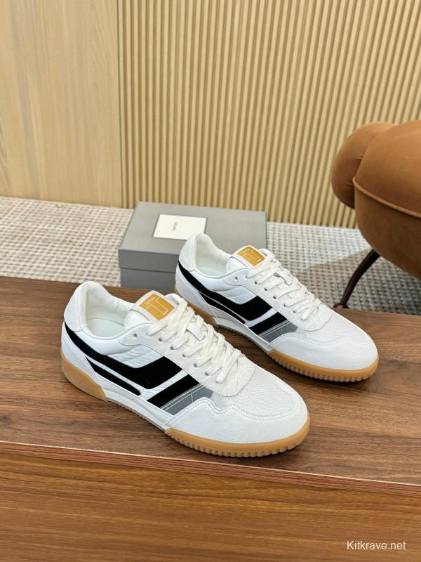 Tom Ford 2025 SS Casual Shoes with Classic Color Blocking and Imported Leather Insole - AS00350