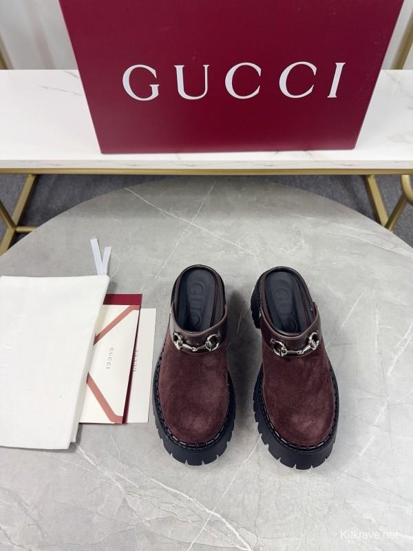 Gucci GG Platform Loafers with Lug Sole - KFY00280