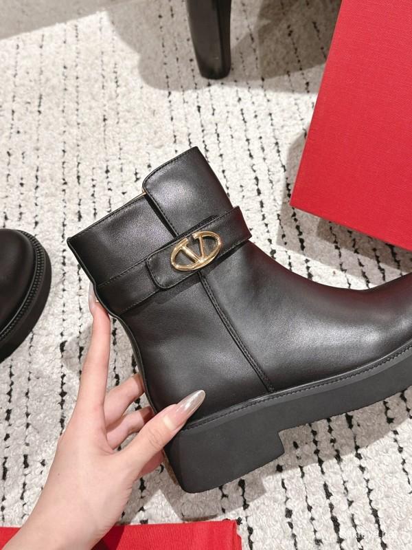 Valentino 2025 SS Collection Metal Element Short Boots - LY00330
