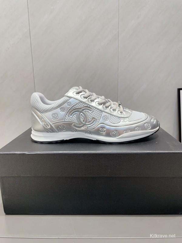 Chanel Silver Horn King II Casual Series Sports Shoes - KFY00330