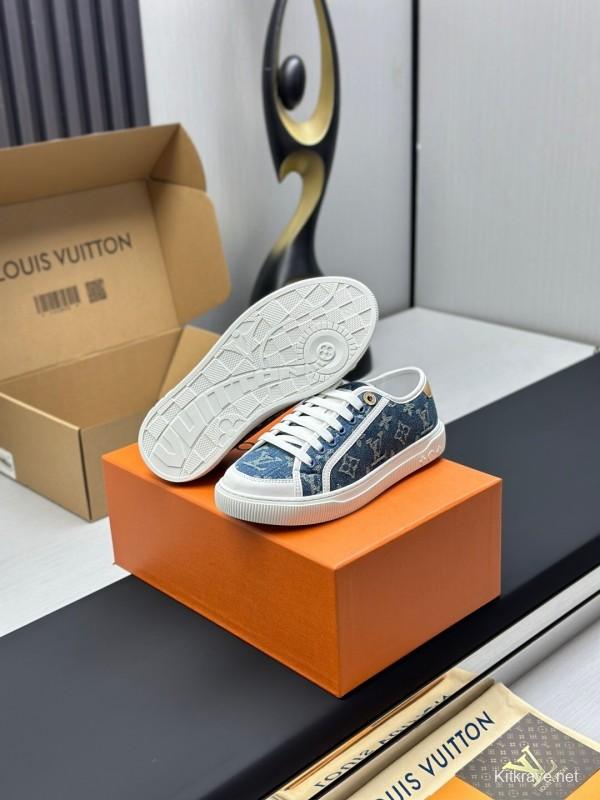 Louis Vuitton Time Out Series Animal Print Casual White Sneakers - AS00260