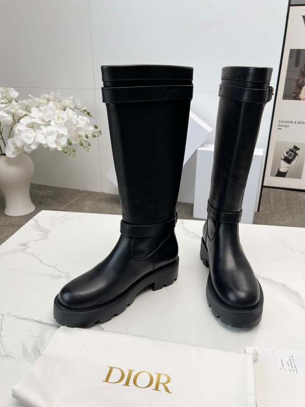 Dior 2025/SS Retro British Style Brogue New Knight Boots - LY00460
