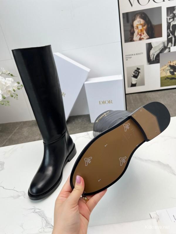 Dior 2025/SS Retro British Style Brogue New Knight Boots - LY00460