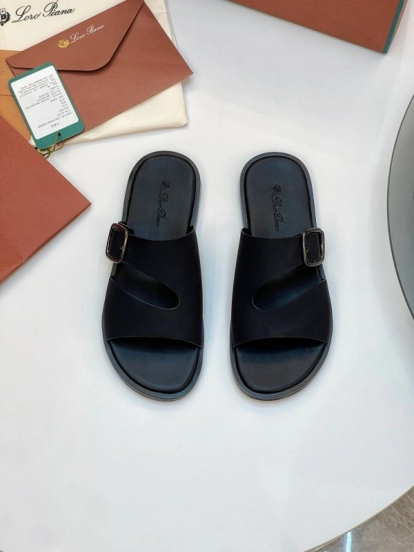 Loro Piana 2025 SS Men's Spring Summer Slippers with High-Quality Stitching - AS00250