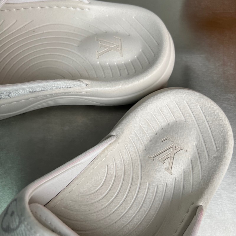 Louis Vuitton Miami Mule Slippers with Hook and Loop Closure - YC