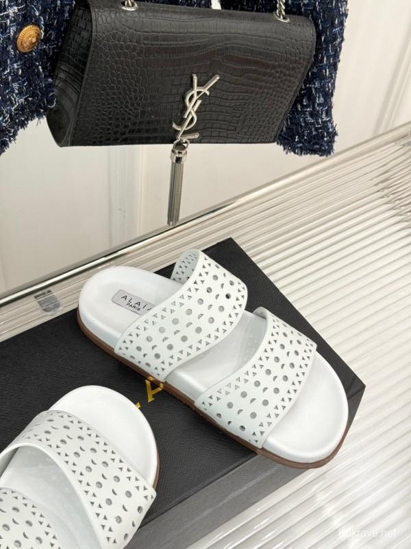 Alaia Spring Summer 2025 Laser-Cut Openwork Casual Sandals - KFY00260