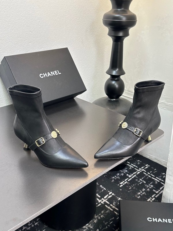 Chanel 2025/SS 24B Autumn Winter New High Heel Bow Sock Boots - LY00380