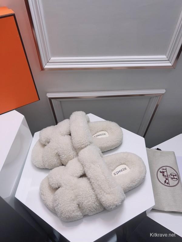 H Love Erjiu Fur Slippers - LY00270