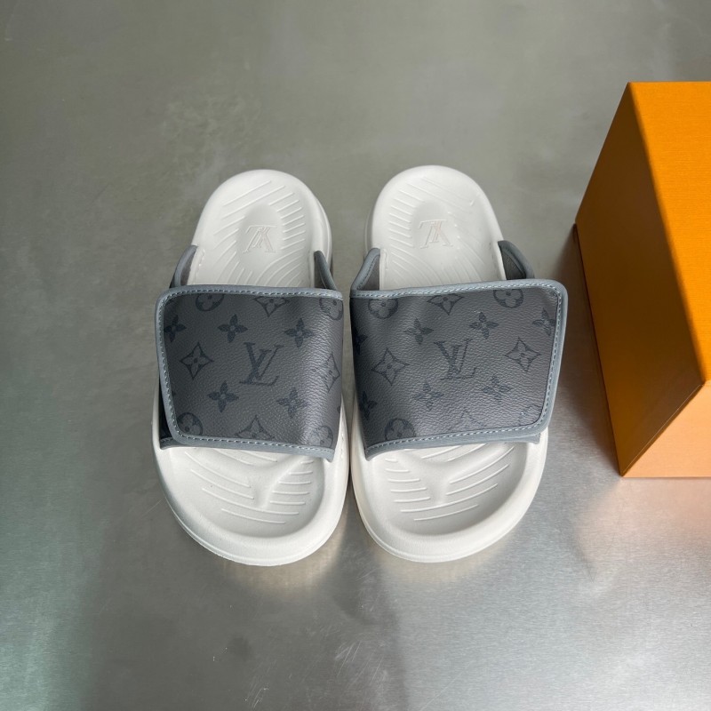 Louis Vuitton Miami Mule Slip-On Sandals with Hook-and-Loop Fastening - YC