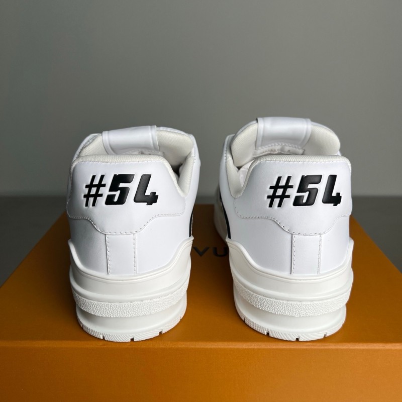 Louis Vuitton Signature Logo Sneakers with Calfskin Upper - YC
