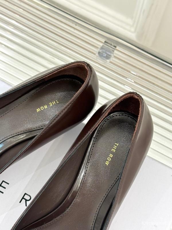 The Row 2025 SS Kitten Heel Pointed Toe High Heels - KFY00320