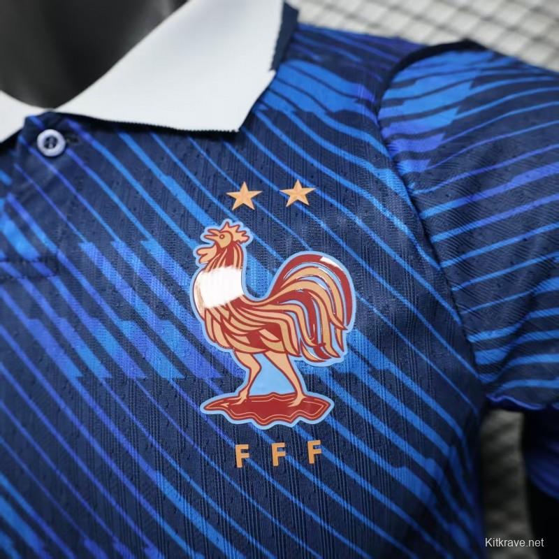 Player Version 2025 France Home Navy Blue Jersey