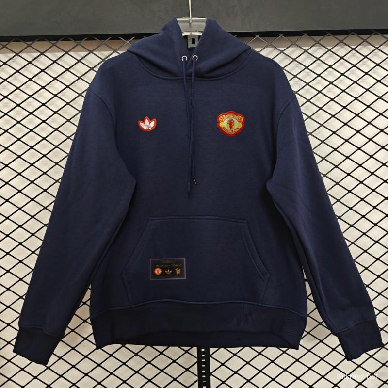 25/26 Manchester United Retro Embroidered Logo Hoodie 9 Colors
