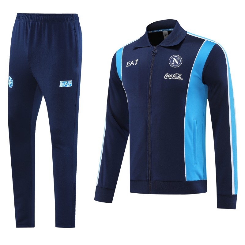 25/26 SSC Napoli Navy Blue  Full zipper Jacket Tracksuit+ long pants