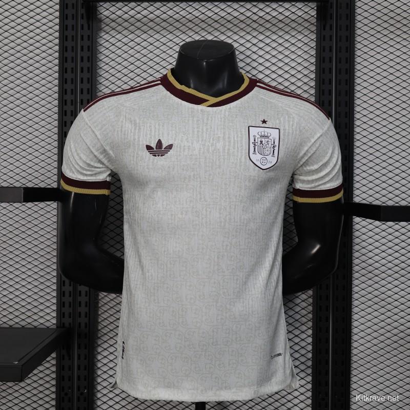 2026 Player Version  Spain Away Off-White Jersey