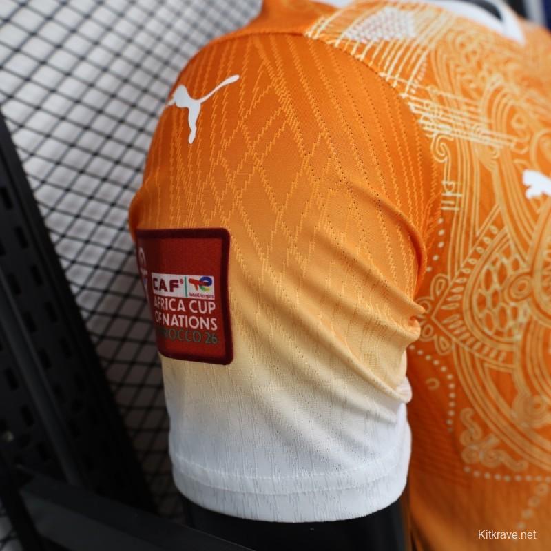 2026 Player Version Ivory Coast Special Edition Orange Jersey