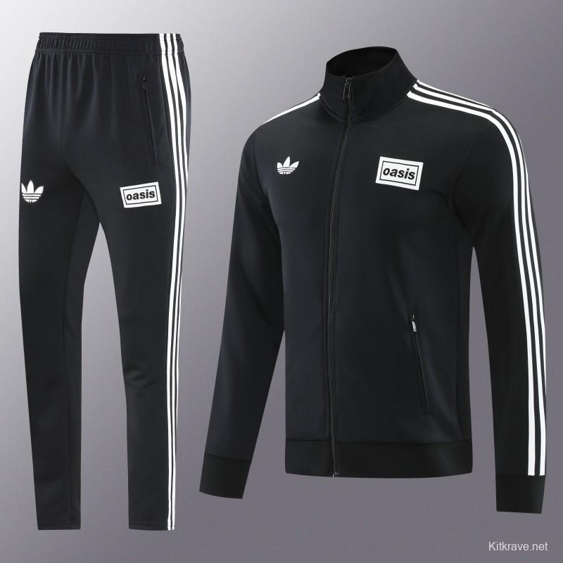 2026 Adidas Black Full Zipper Jacket + Long Pants
