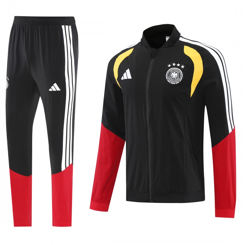 2026 Germany Black Full Windbreaker + Long Pants