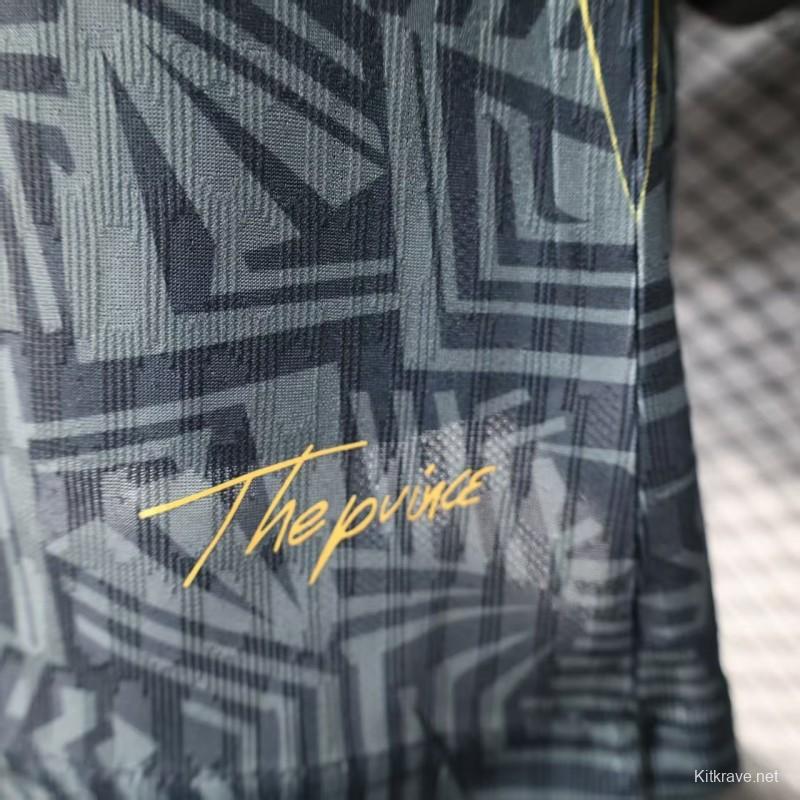 2026 Player Version Brazil Black with Gold Geometric Tribal Pattern Jersey