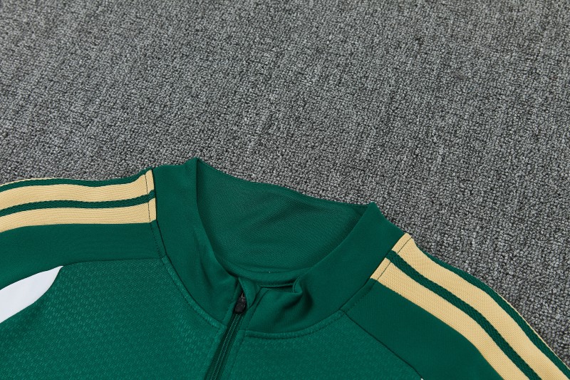 26/27 Italy Green Half Zipper Jacket Tracksuit + Long Pants