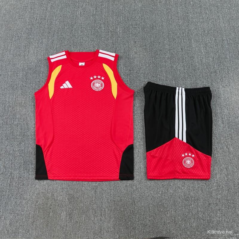 26/27 Germany Red  Sleeveless Training Vest +Shorts Set