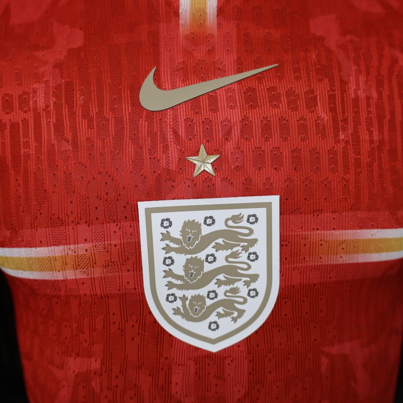 Player Version 2026 England Away Red with Gold Lion  Special Edition Jersey