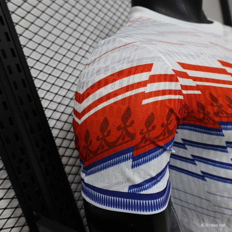Player Version 2026 France Away White with Red & Blue Chevron Stripe Special Edition Jersey