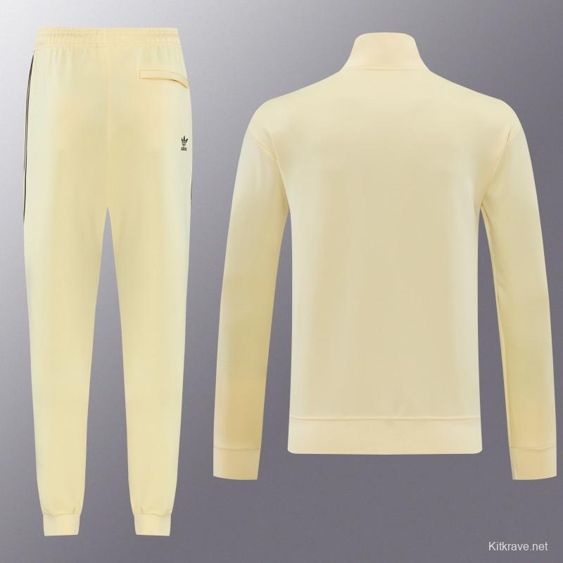 2026  Adidas Apricot Full Zipper Jacket + Long Pants