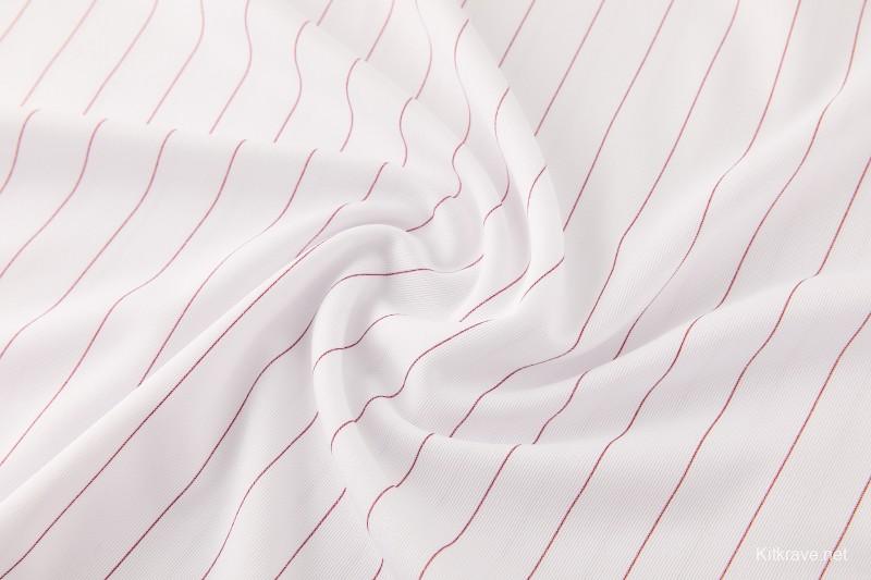 26/27 Arsenal  White Pinstripe Short Sleeve+Soccer Shorts